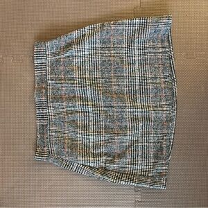 Plaid Mini Skirt SIZE Large with under slip